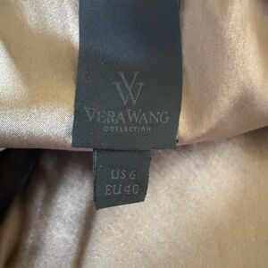 Vera Wang Satin Gown in Luxurious Tan